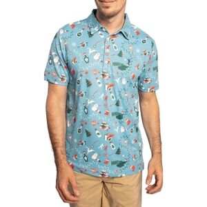 NWT William Murray Holiday Chaos Golf Polo Shirt Size S